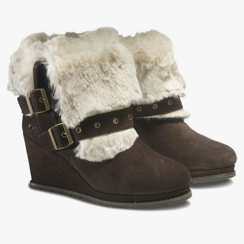 Cat "Caterpillar" furry boots